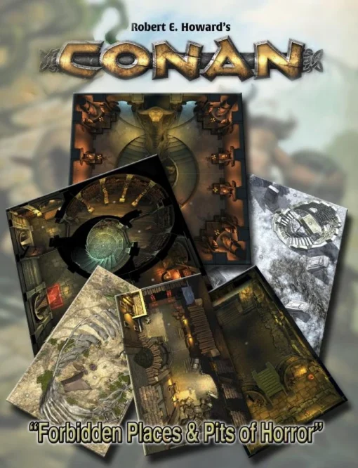 Modiphius Entertainment Conan: Forbidden Places & Pits Of Horror Geomorphic Tile Set