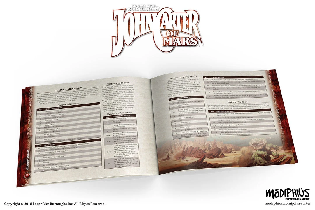 Modiphius Entertainment John Carter Of Mars: Narrator's Toolkit 7 Modiphius Entertainment John Carter Of Mars: Narrator's Toolkit