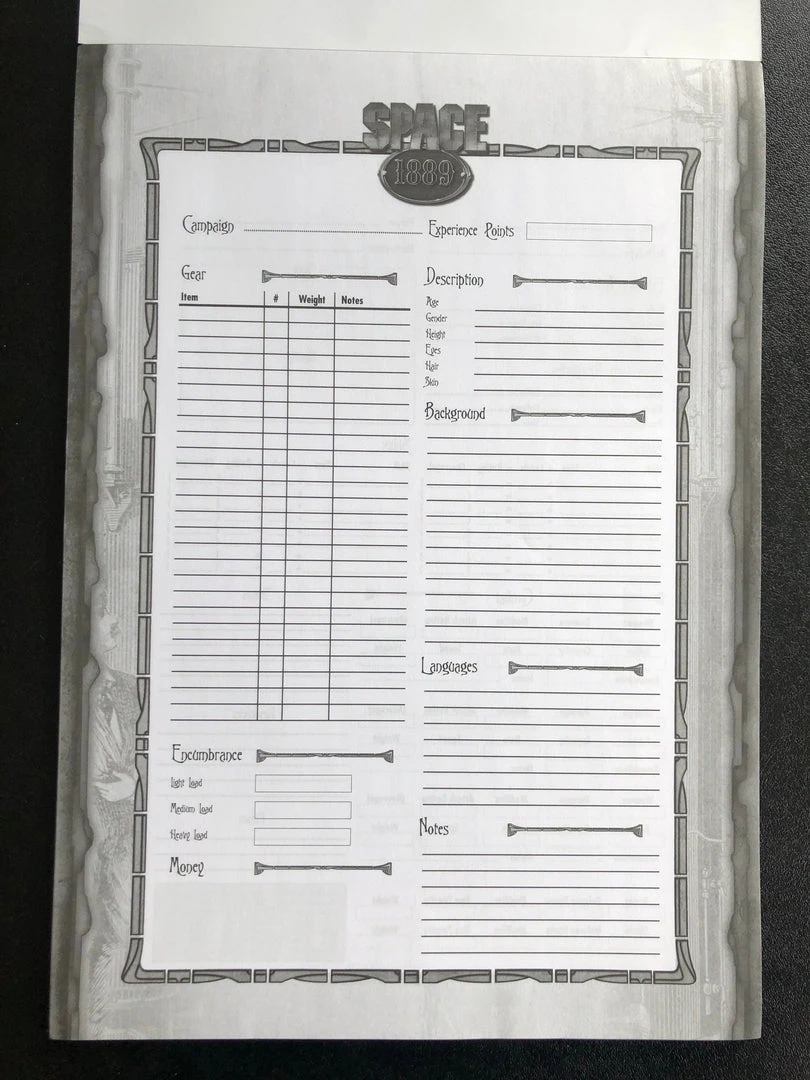 Modiphius Entertainment RollVsEvil Space 1889 Character Sheets 5 Modiphius Entertainment RollVsEvil Space 1889 Character Sheets